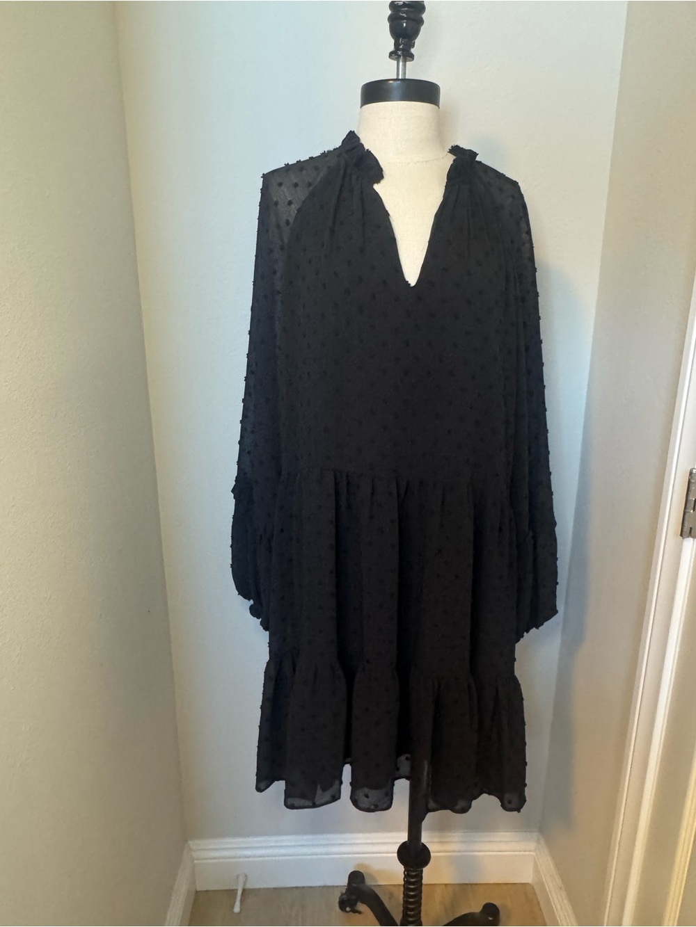 CeCe clip dot babydoll dress - Picture 2 of 7